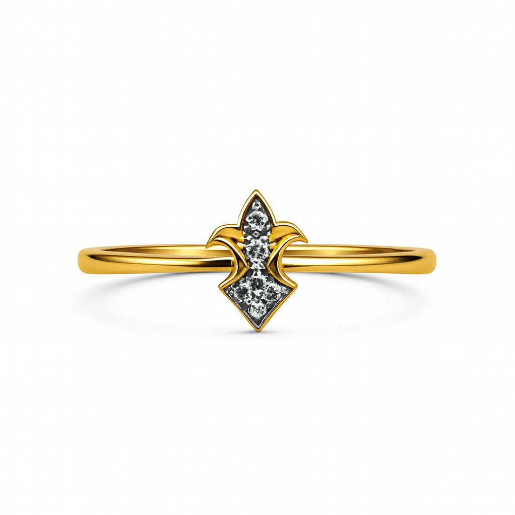 Beautiful 18 Kt Gold  Natural Diamond Ring